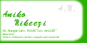 aniko mikeczi business card